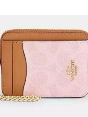💗COACH POWDER PINK Card Holder..